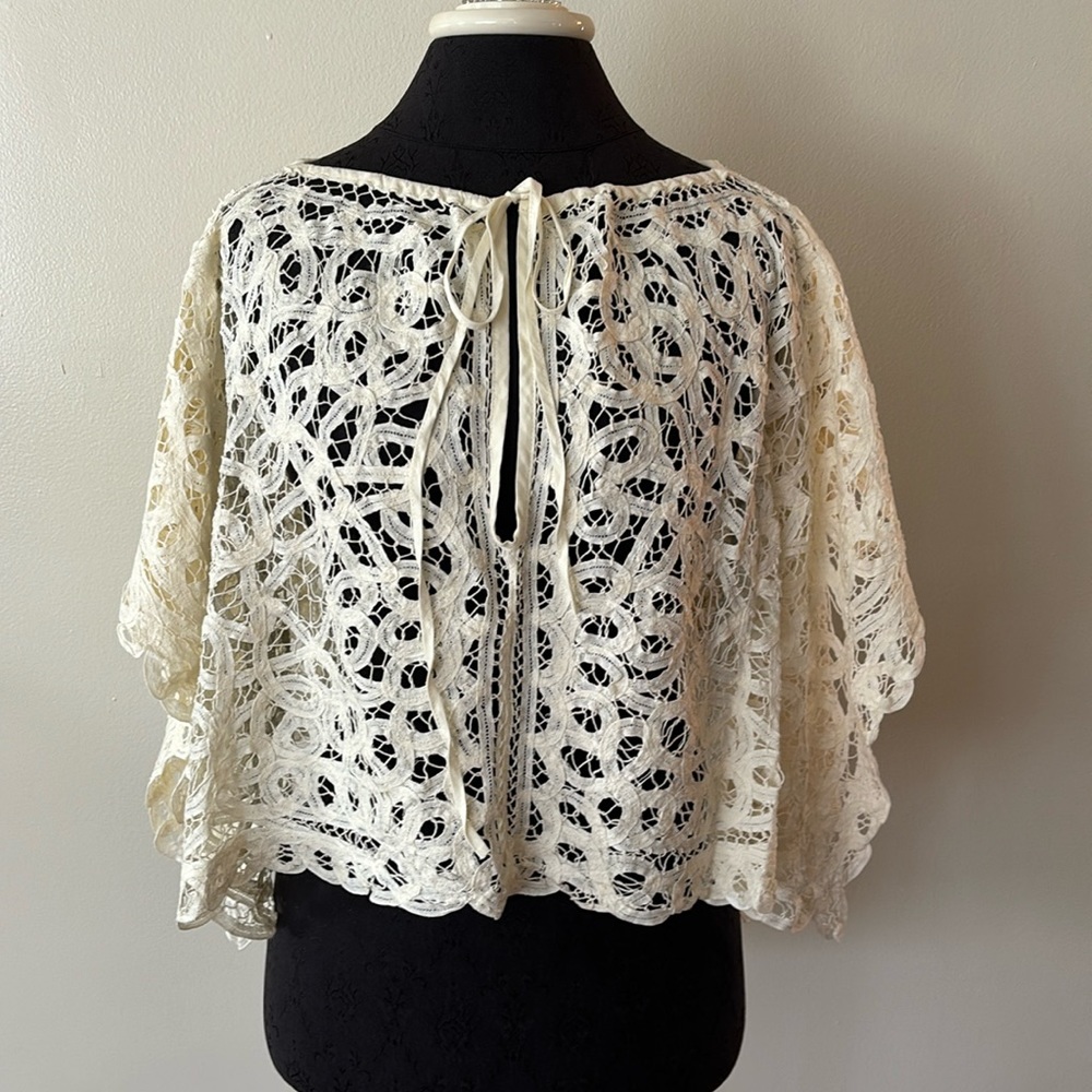 Host Pick! Free People Battenberg Lace Collar Cape
